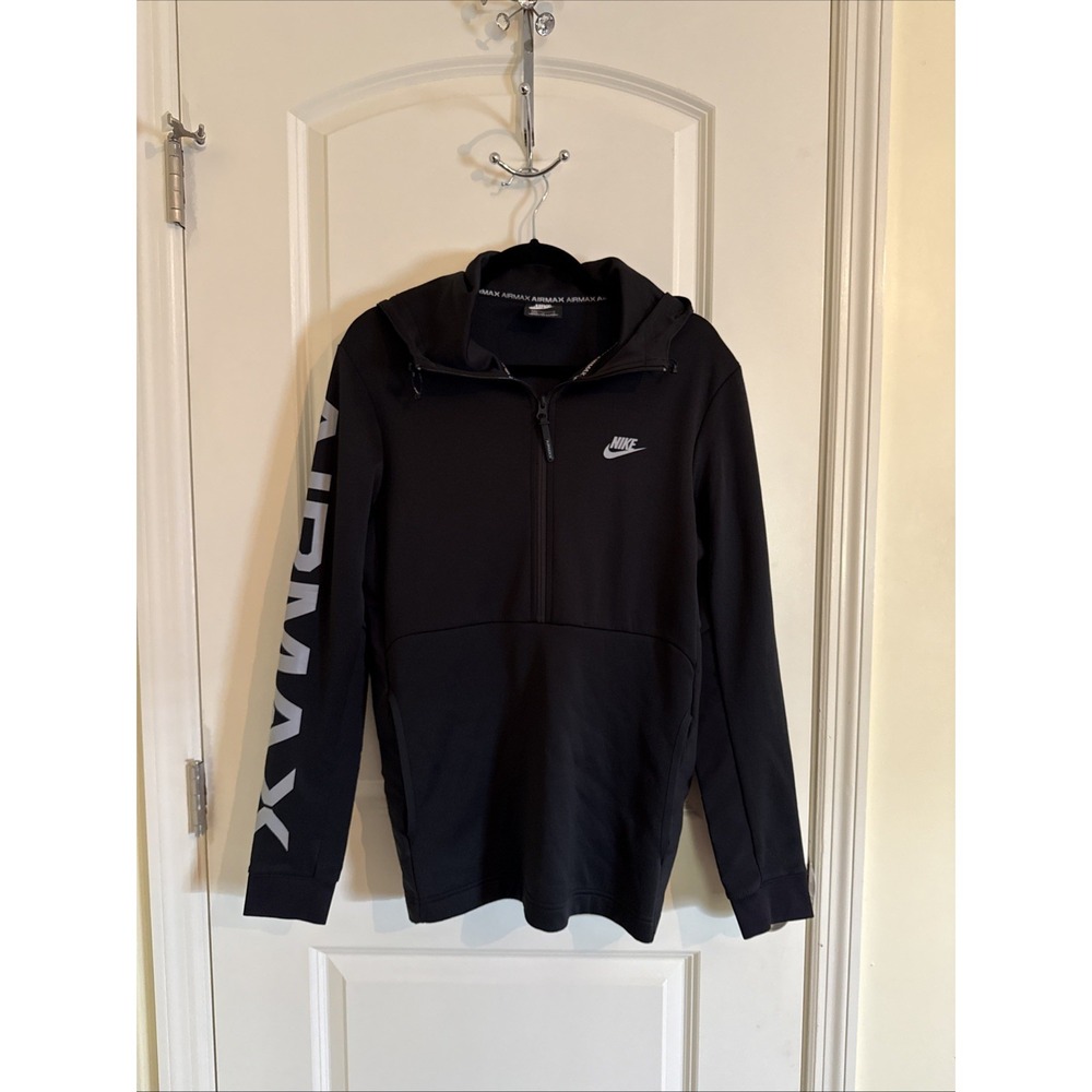 Nike‎ AirMac Half Zip Hoodie Black And Gray Size Medium